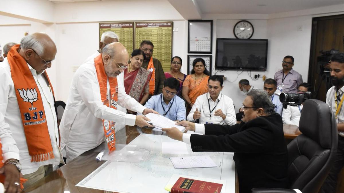 Union Home Minister Amit Shah files nomination in 'Vijaya Mugurtha' from Gandhinagar constituency